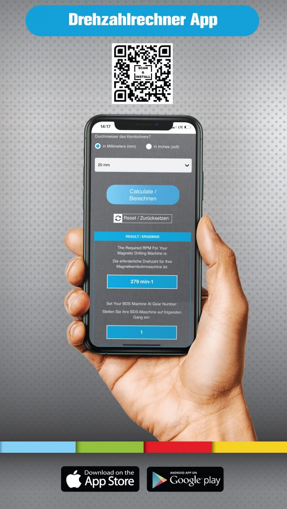 Drehzahlrechner App Kernbohrer